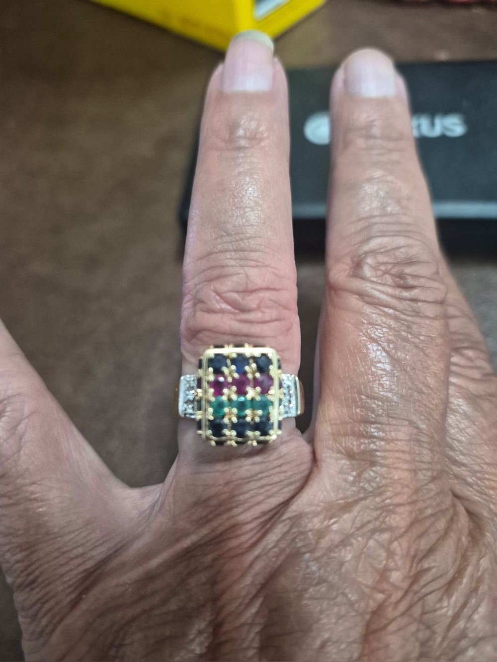 Multi Gem 14k Cocktail Ring